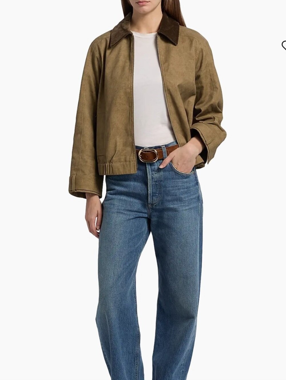 Rails Brown Corduroy-Trim Jacket XS
